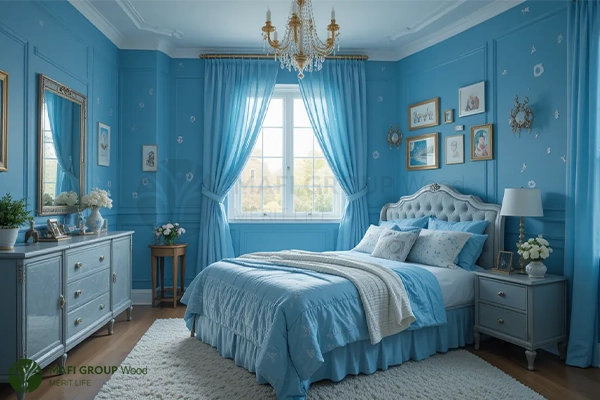 عکس اتاق خواب دخترانه شیک خارجی ساده