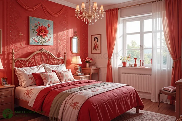 عکس اتاق خواب دخترانه شیک خارجی ساده