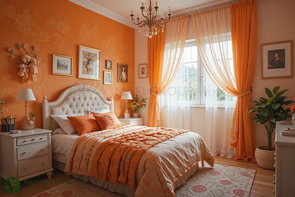 عکس اتاق خواب دخترانه شیک خارجی ساده