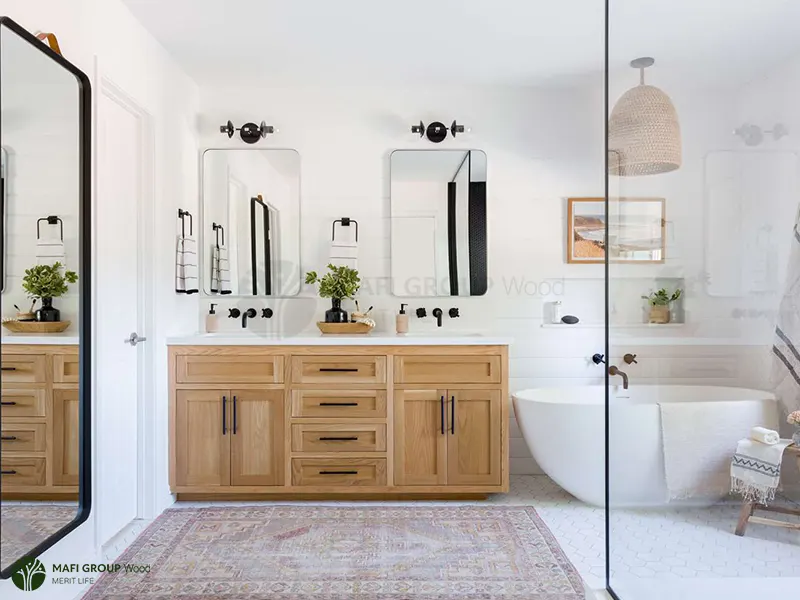 8 مدل حمام با دکور چوبی