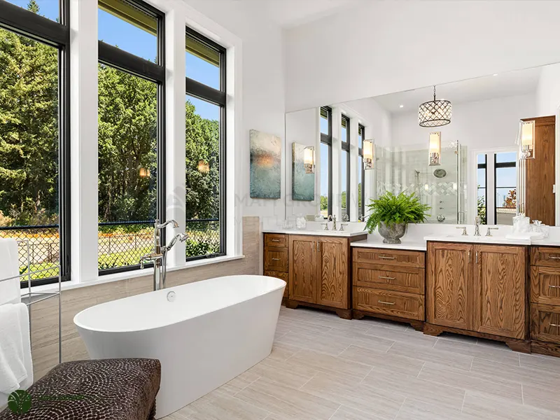 کابینت روشویی چوبی