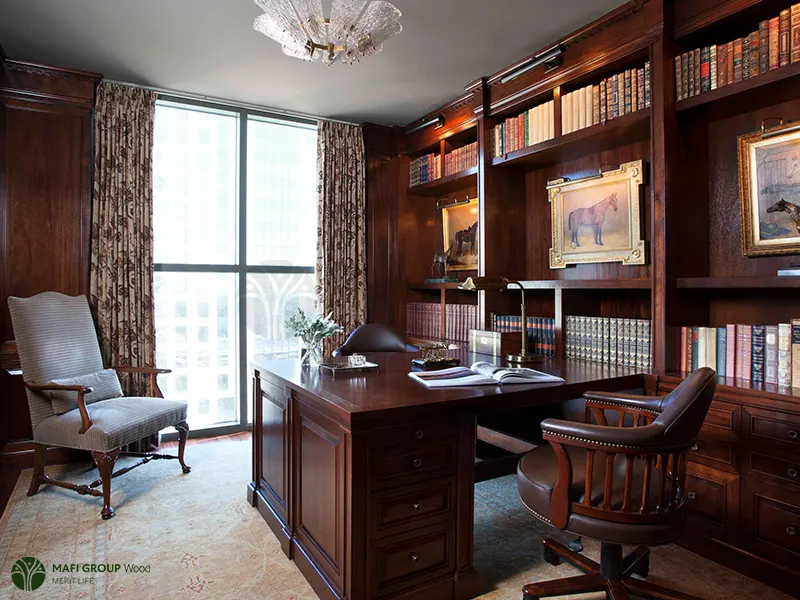 عکس دفتر کار چوبی عکس دفتر کار چوبی