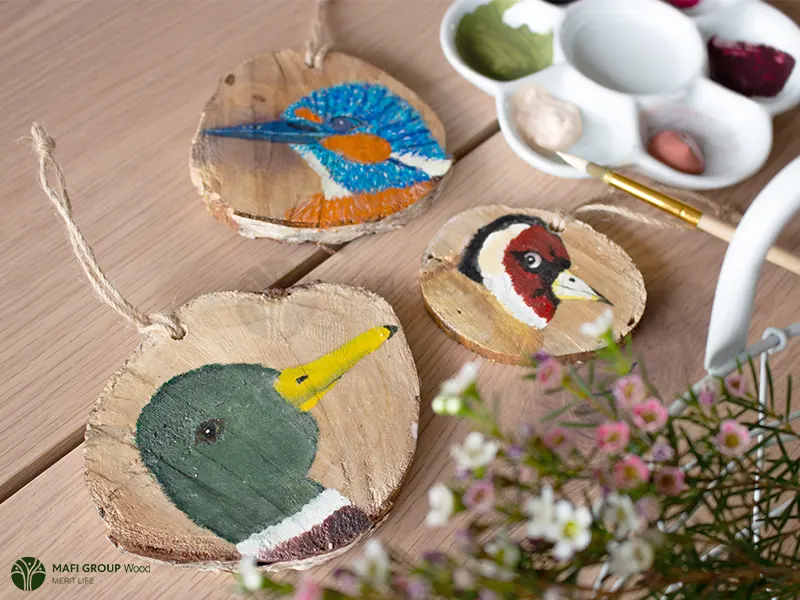 نقاشی روی چوب با رنگ روغن