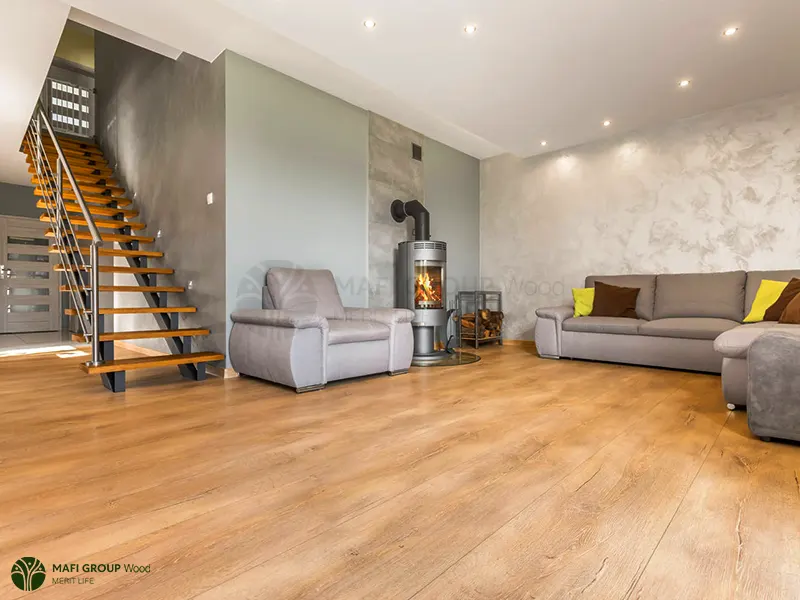 استفاده از چوب در کفپوش و پله‌ها