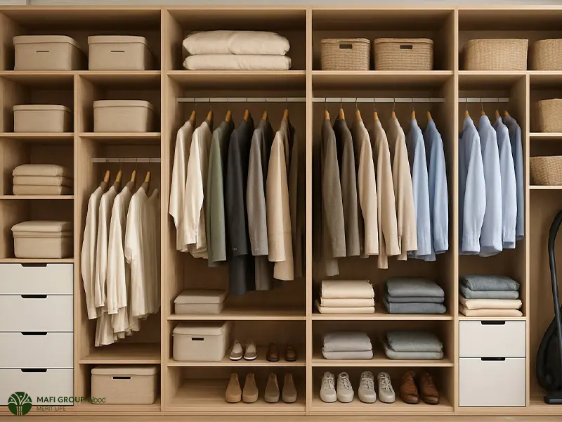 تکنیک های استفاده بهینه از فضای داخل کمد