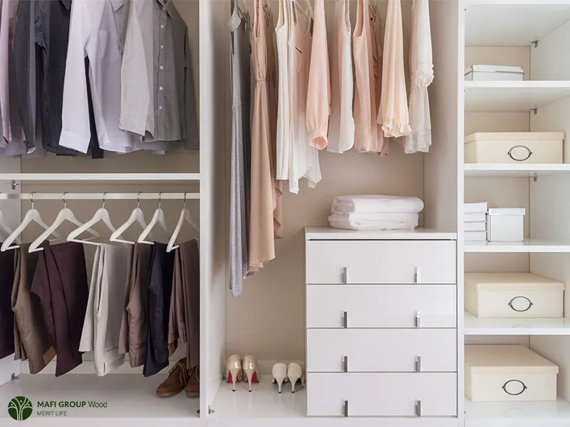 تقسیم بندی فضای کمد