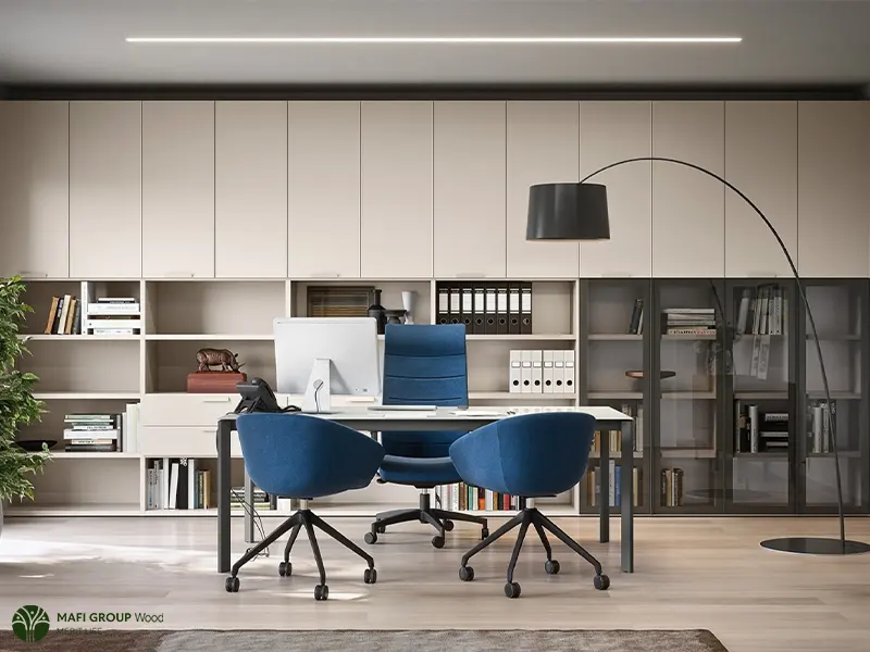 کمد دیواری با درب شیشه ای