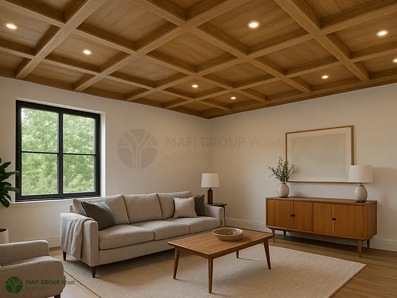 10 مدل سقف کاذب چوبی برای پذیرایی
