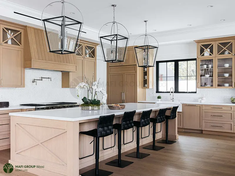 کابینت رنگ چوب روشن