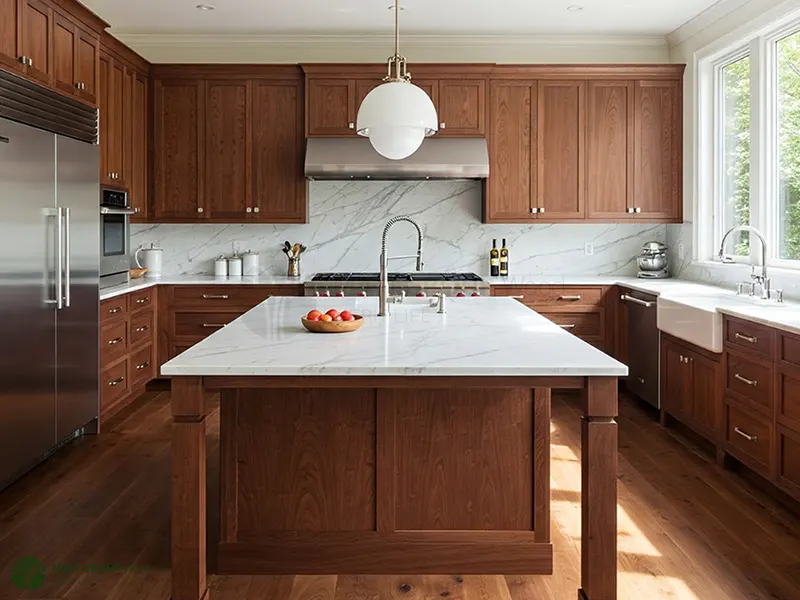 کابینت آشپزخانه قهوه ای تیره