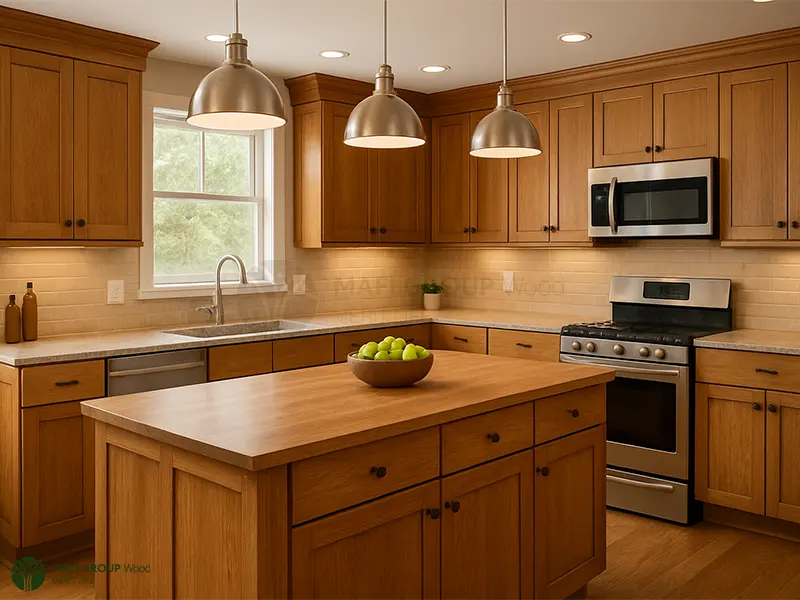 10 مدل کابینت رنگ چوب طبیعی