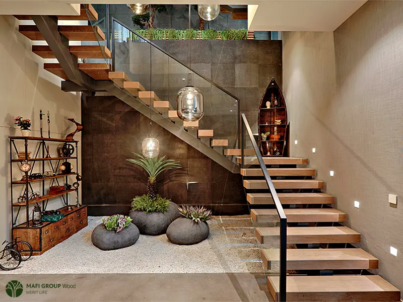 19 مدل راه پله چوبی لوکس برای خانه های دوبلکس