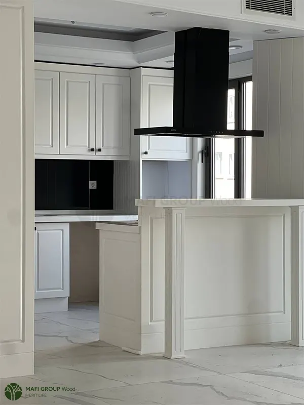 کابینت آشپزخانه ساده سفید