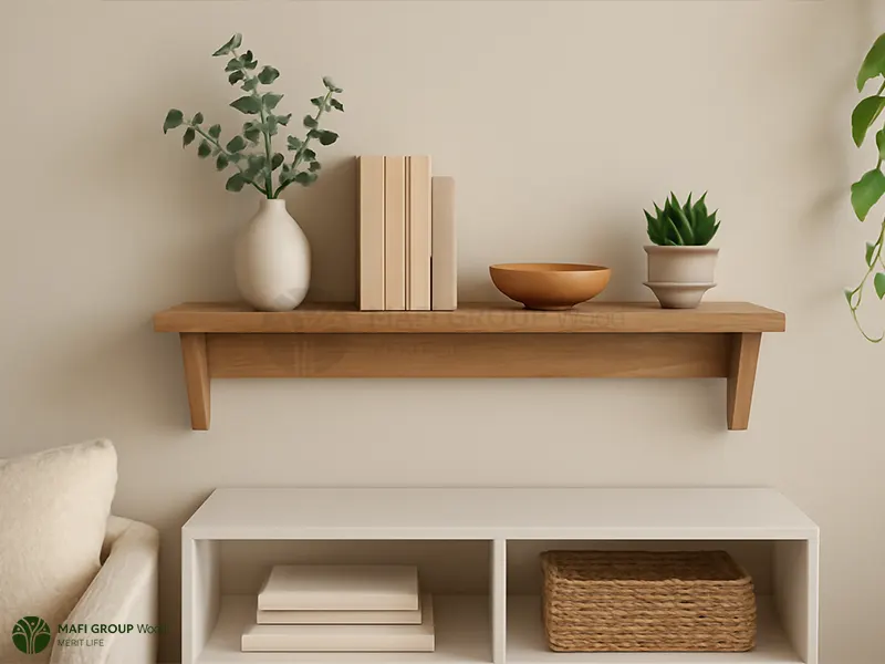 شلف دیواری چوبی