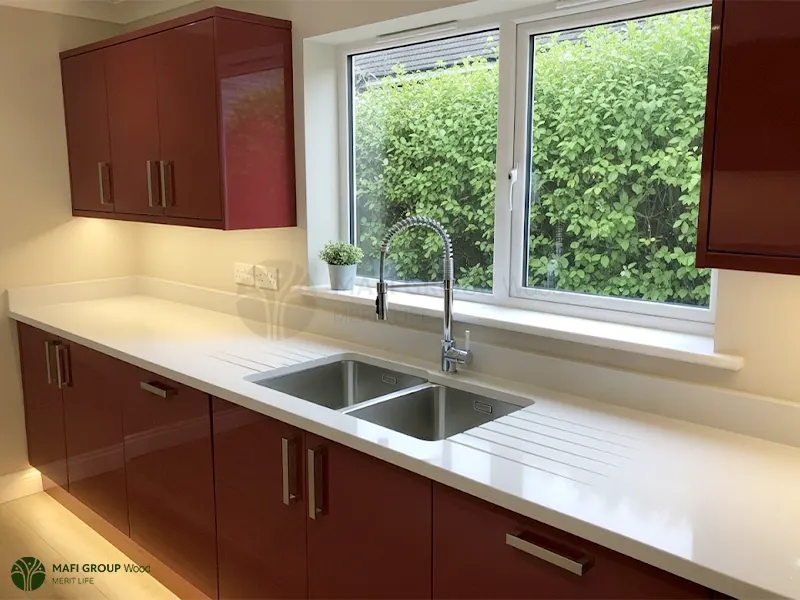 سینک توکار با کابینت های گلاس