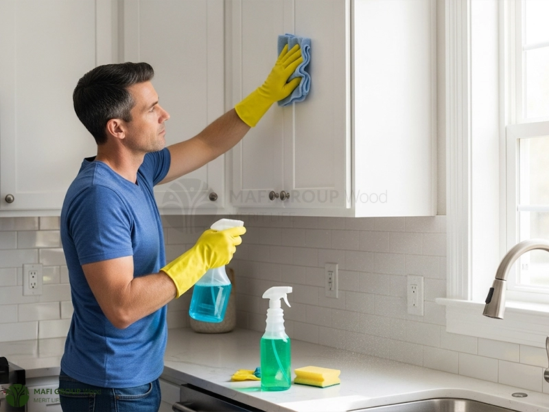 آشنایی با روش های پاک کردن کابینت سفید