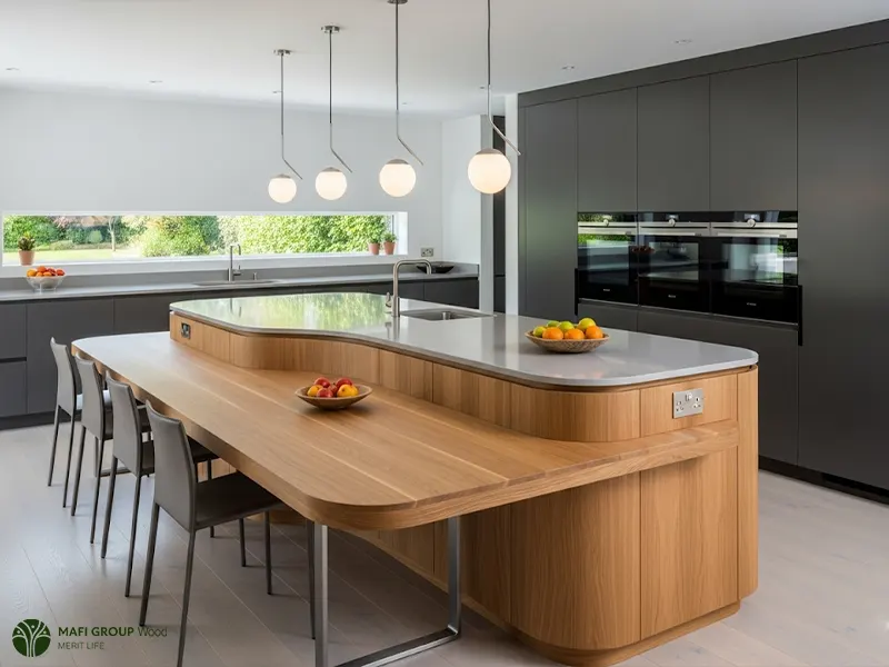 کابینت چوبی دو رنگ