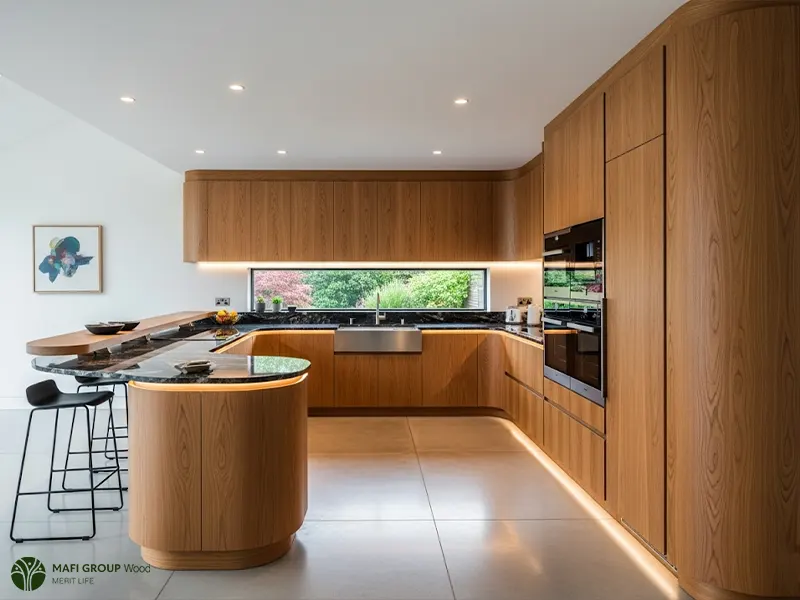 کابینت جزیره منحنی