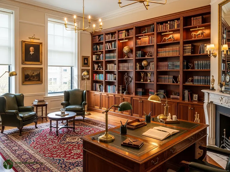 کتابخانه اداری لاکچری کتابخانه اداری لاکچری