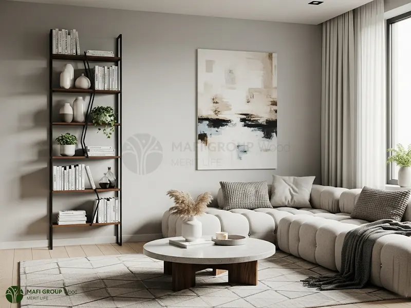 کتابخانه ترکیب چوب و فلز کتابخانه ترکیب چوب و فلز