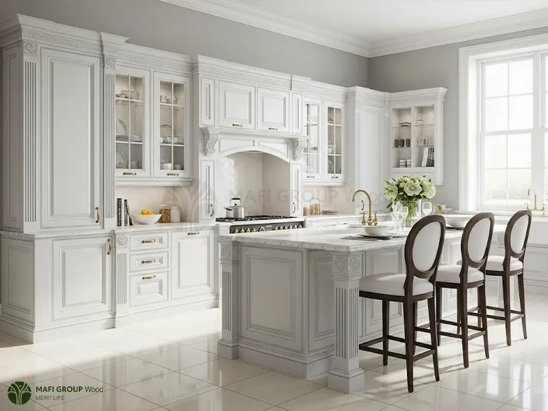 11 مدل کابینت نئوکلاسیک سفید مات