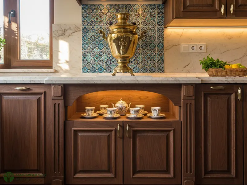 کابینت نئوکلاسیک چوبی کابینت نئوکلاسیک چوبی