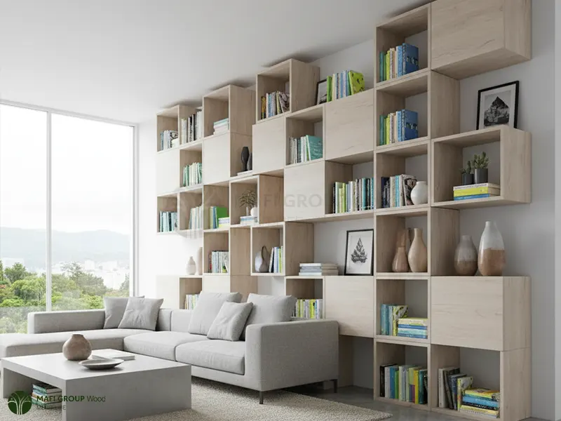 کتابخانه چوبی دیواری کتابخانه چوبی دیواری