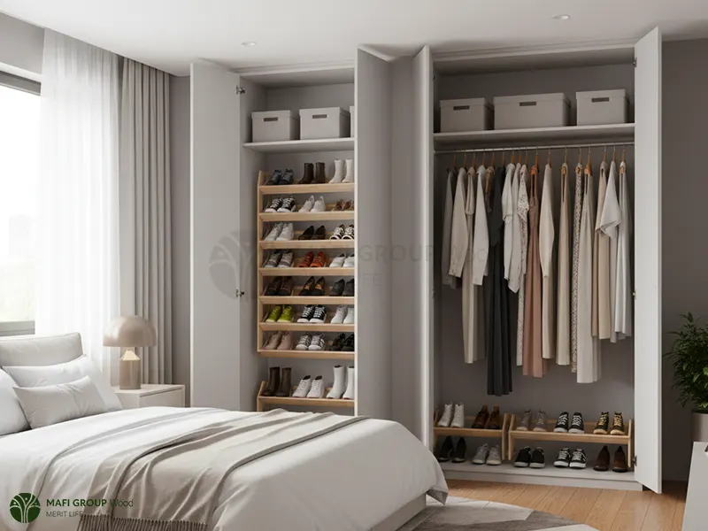 کمد دیواری ساده بدون کشو