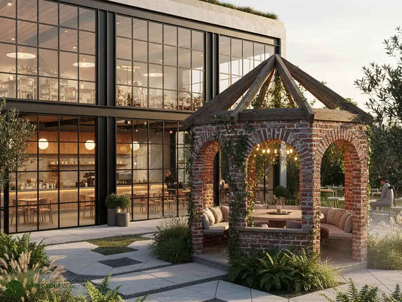 طرح آلاچیق آجری طرح آلاچیق آجری