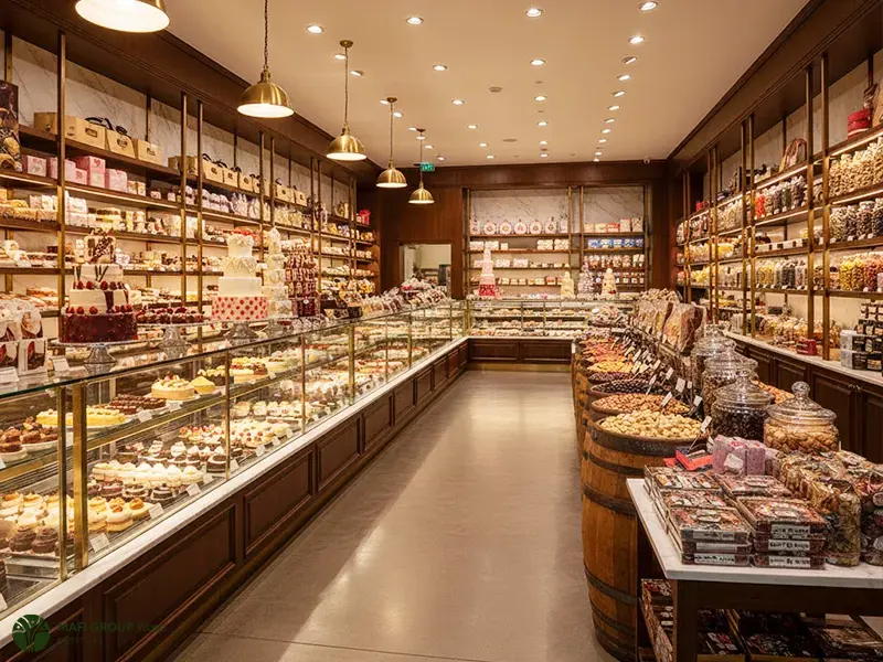 طراحی داخلی شیرینی فروشی