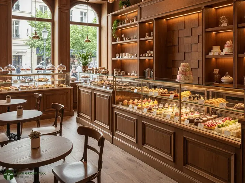 کافه قنادی چوبی