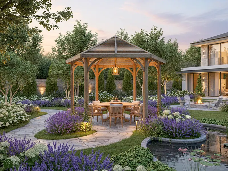 محوطه سازی ویلا ایرانی