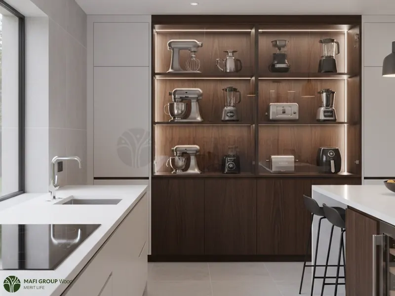 ویترین درب شیشه‌ای آشپزخانه