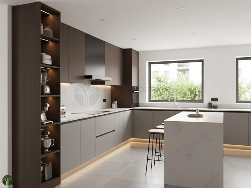 ویترین ساده چوبی