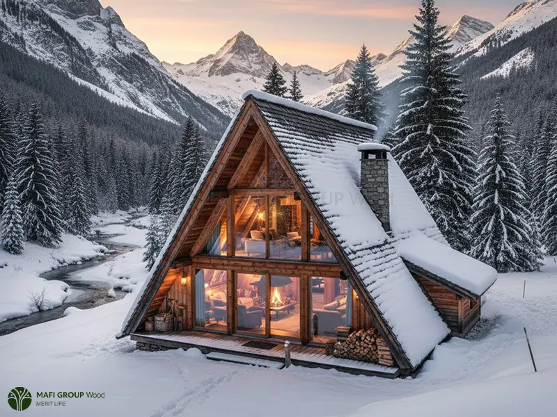 کلبه سوئیسی چوبی