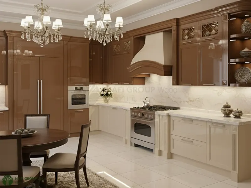 کابینت بژ نسکافه‌ای