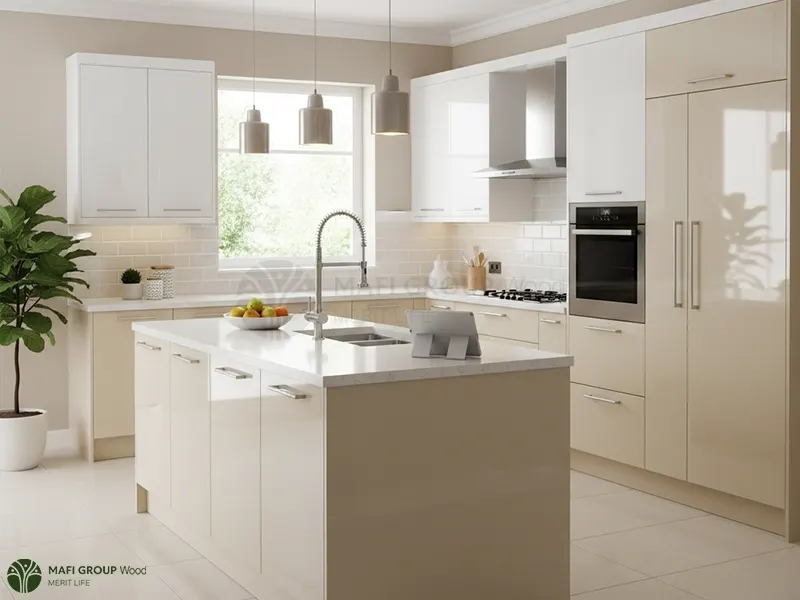 کابینت کرم و سفید