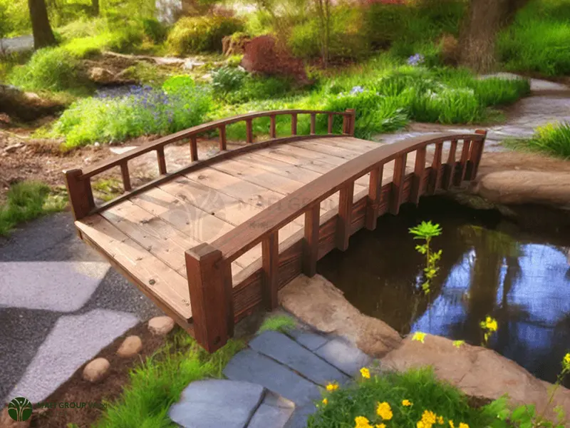 پل با چوب تیره